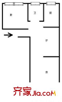 芙蓉路小區(qū) 2室 戶型圖