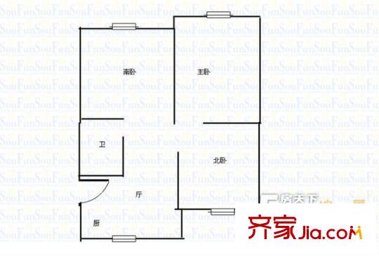 敦化家園戶型圖3室戶型圖 3室1廳1衛(wèi)1廚