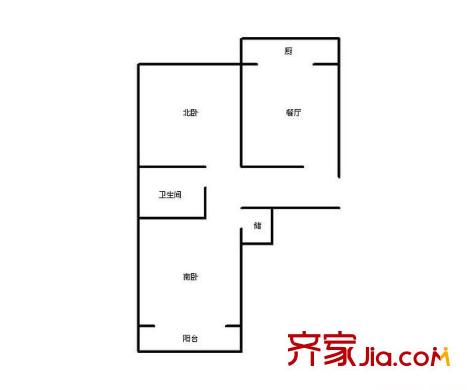 東山小區(qū) 2室 戶型圖