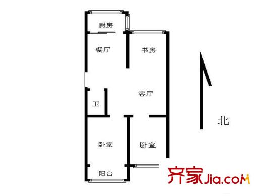 恒苑小區(qū) 3室 戶型圖