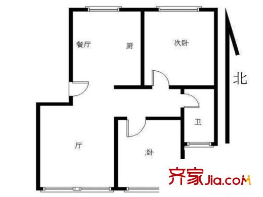 盛泰園2室 戶型圖