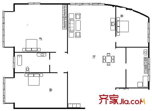 礦泉花園 6室 戶型圖