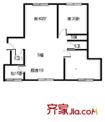 礦泉花園 3室 戶型圖