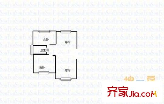 山海景園 2室 戶型圖
