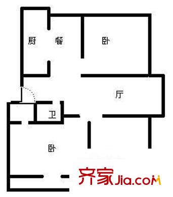 山水名園 3室 戶型圖
