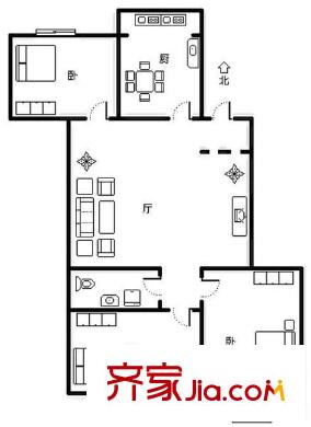 南莊小區(qū)戶型圖3室戶型圖 3室1廳1衛(wèi)1廚