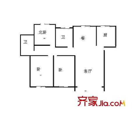 海信半山蘭亭 4室 戶型圖