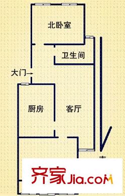 高鼎小區(qū)戶型圖2室戶型圖 2室1廳1衛(wèi)1廚