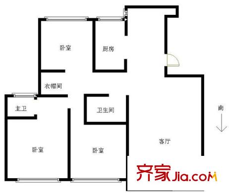 頤灝海怡名都3室 戶型圖