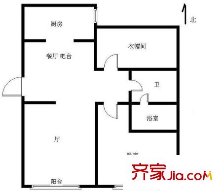 頤灝海怡名都2室 戶型圖