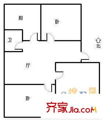 天福苑3室 戶型圖