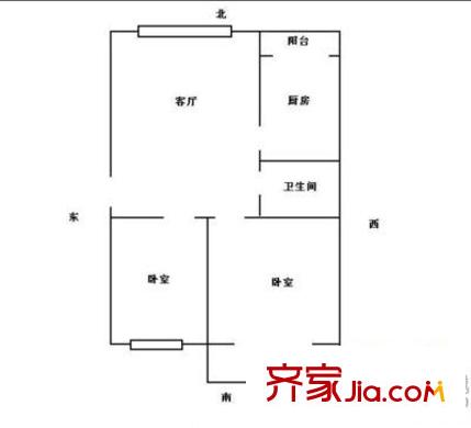 錯(cuò)埠嶺小區(qū) 2室1廳 80平
