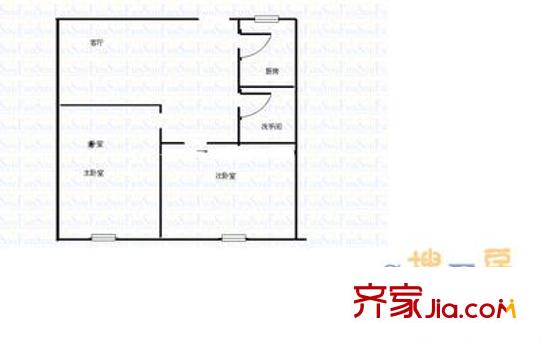 錯(cuò)埠嶺小區(qū) 3室 戶型圖