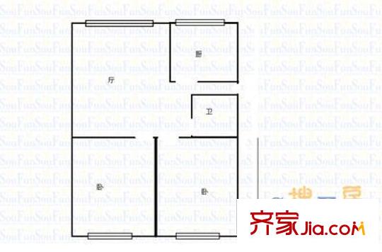 七六新村 2室 戶型圖