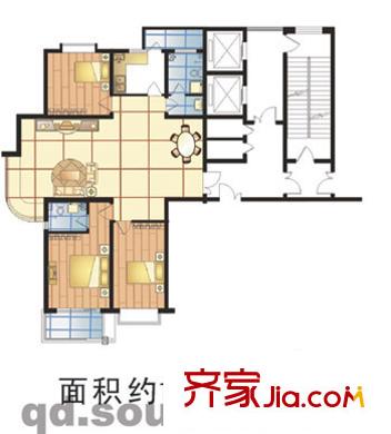 唐島藍灣 3室 戶型圖