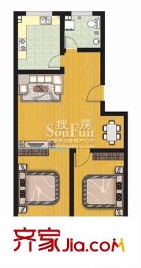 世紀(jì)綠洲三期C戶型約79平米