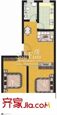 世紀(jì)綠洲戶型圖E約72平米戶型 
