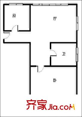 芙蓉花園 1室 戶型圖