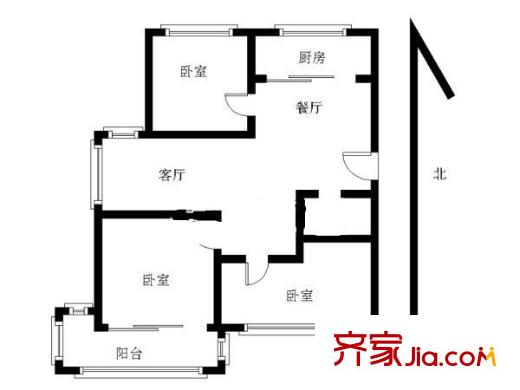 枕海山莊 3室 戶型圖