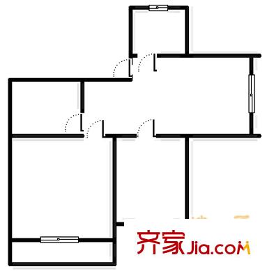 天泰新村三期 2室 戶型圖