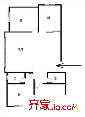 天泰新村三期 3室 戶型圖