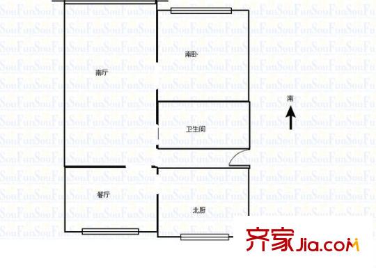 雙星海麗樓 3室 戶型圖