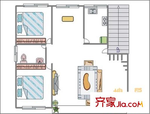 盈園廣場 2室 戶型圖
