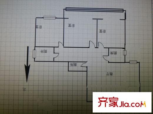 聚豪大廈 3室 戶型圖