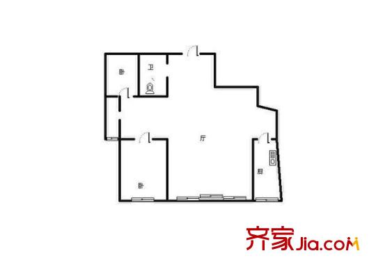 江山帝景 2室 戶型圖
