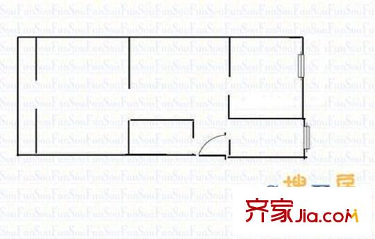 麥迪紳小區(qū) 2室 戶型圖