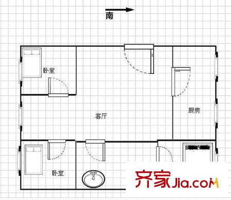 前灣小區(qū)戶(hù)型圖3室 3室1廳1衛(wèi)1廚