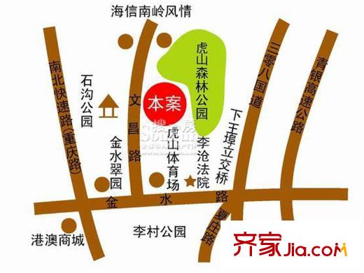 潤發(fā)湖畔雅居二期交通圖