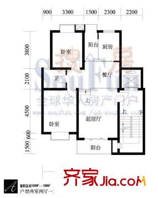 藍(lán)水假期戶型圖戶型圖1 2室2廳1衛(wèi)