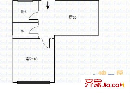 國隆新村 1室 戶型圖
