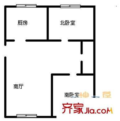 東方花園新村 2室 戶型圖