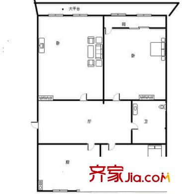 芳薈嘉苑 3室 戶型圖