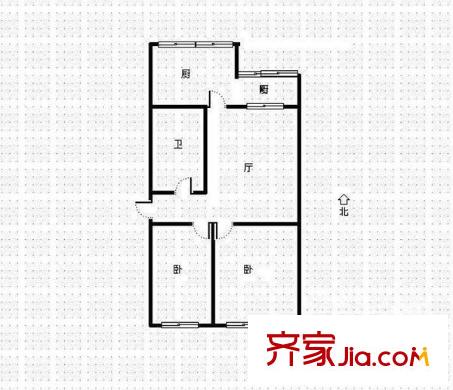 大名路小區(qū)戶型圖2室戶型圖 2室1廳1衛(wèi)1廚