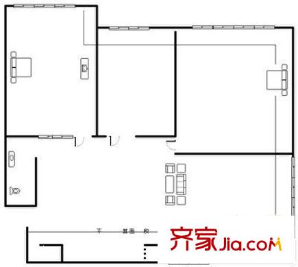 城市花園二期 3室 戶型圖