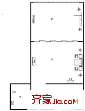 南口路社區(qū) 1室1廳 49平