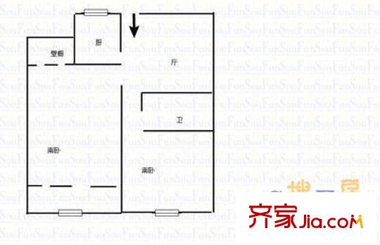 廣廈小區(qū) 2室1廳 64平