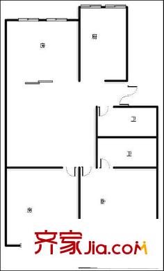 新亞花園3室 戶型圖