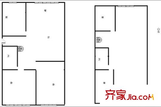 新亞花園 2室 戶型圖