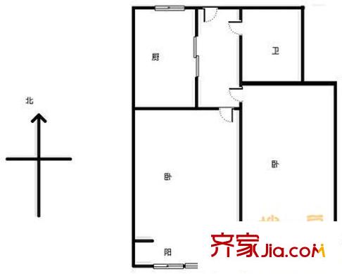 重慶南路26號小區(qū) 2室 戶型圖