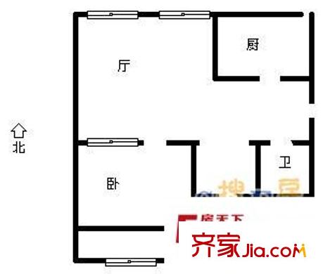 天虹花園2室 戶型圖