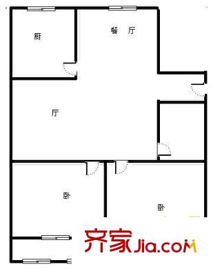 天虹花園2室 戶型圖