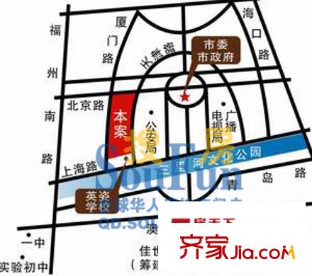 新城水岸府邸交通圖