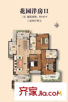 龍山上苑2、3、6、7、11、12號樓2層 3室2廳2衛(wèi)1廚