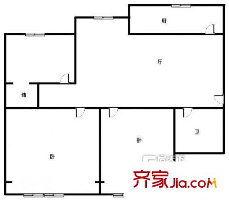 金湖社區(qū)戶型圖3室戶型圖 3室2廳1衛(wèi)1廚