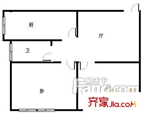 金湖社區(qū)戶型圖2室戶型圖 2室1廳1衛(wèi)1廚