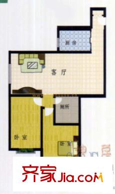 景泰尚都戶型圖戶型圖2 2室1廳